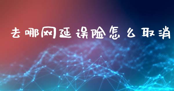 去哪网延误险怎么取消_https://cj001.lansai.wang_保险问答_第1张