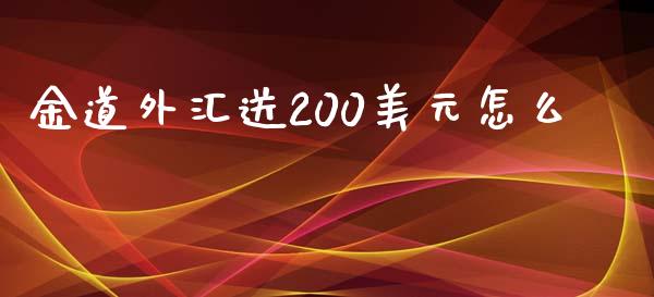 金道外汇送200美元怎么_https://cj001.lansai.wang_财经问答_第1张