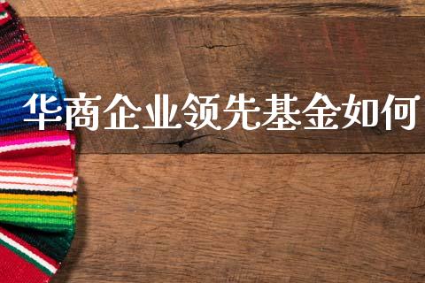 华商企业领先基金如何_https://cj001.lansai.wang_股市问答_第1张