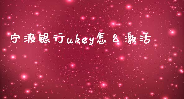 宁波银行ukey怎么激活_https://cj001.lansai.wang_金融问答_第1张