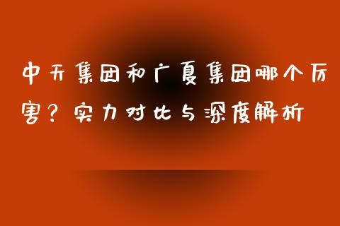 中天集团和广夏集团哪个厉害？实力对比与深度解析_https://cj001.lansai.wang_理财问答_第1张