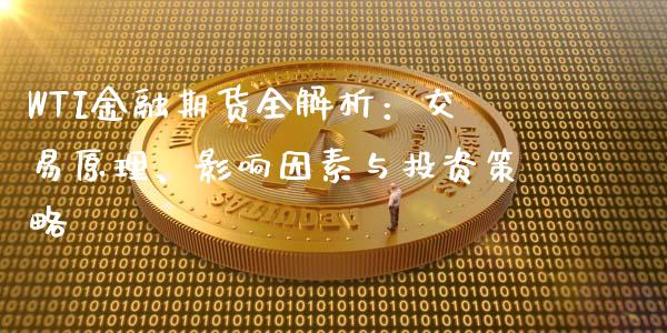WTI金融期货全解析：交易原理、影响因素与投资策略_https://cj001.lansai.wang_理财问答_第1张