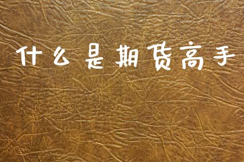 什么是期货高手_https://cj001.lansai.wang_金融问答_第1张