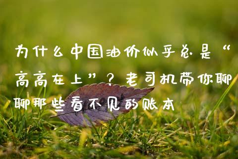 为什么中国油价似乎总是“高高在上”？老司机带你聊聊那些看不见的账本_https://cj001.lansai.wang_金融问答_第1张