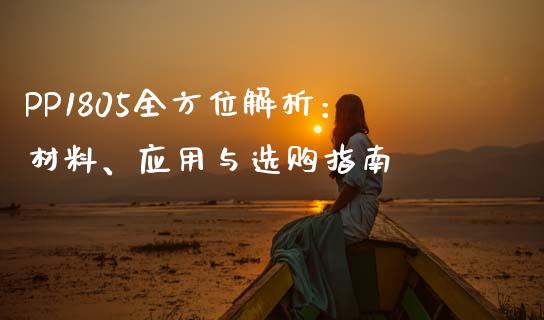 PP1805全方位解析：材料、应用与选购指南_https://cj001.lansai.wang_保险问答_第1张