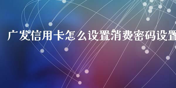 广发信用卡怎么设置消费密码设置_https://cj001.lansai.wang_金融问答_第1张