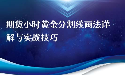期货小时黄金分割线画法详解与实战技巧_https://cj001.lansai.wang_理财问答_第1张