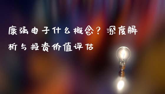 康强电子什么概念？深度解析与投资价值评估_https://cj001.lansai.wang_理财问答_第1张