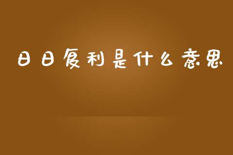 日日复利是什么意思_https://cj001.lansai.wang_会计问答_第1张