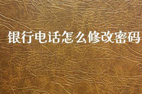 银行电话怎么修改密码_https://cj001.lansai.wang_金融问答_第1张
