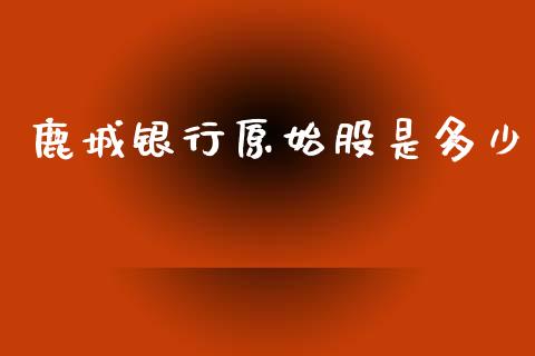 鹿城银行原始股是多少_https://cj001.lansai.wang_财经百问_第1张