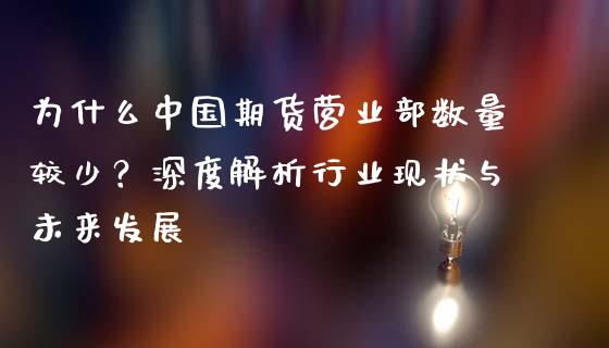 为什么中国期货营业部数量较少？深度解析行业现状与未来发展_https://cj001.lansai.wang_财经百问_第1张