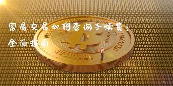 富易交易如何查询手续费：全面指南_https://cj001.lansai.wang_期货问答_第1张