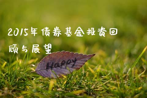 2015年债券基金投资回顾与展望_https://cj001.lansai.wang_财经百问_第1张