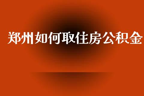 郑州如何取住房公积金_https://cj001.lansai.wang_理财问答_第1张