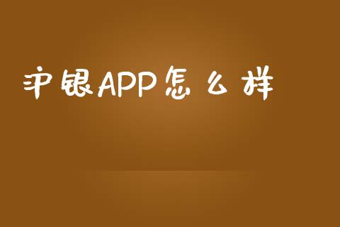 沪银APP怎么样_https://cj001.lansai.wang_金融问答_第1张