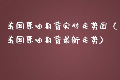 美国原油期货实时走势图（美国原油期货最新走势）_https://cj001.lansai.wang_理财问答_第1张