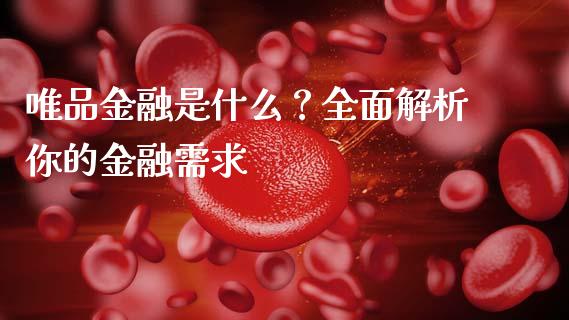 唯品金融是什么？全面解析你的金融需求_https://cj001.lansai.wang_保险问答_第1张