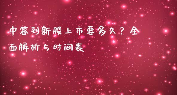 中签到新股上市要多久？全面解析与时间表_https://cj001.lansai.wang_财经百问_第1张