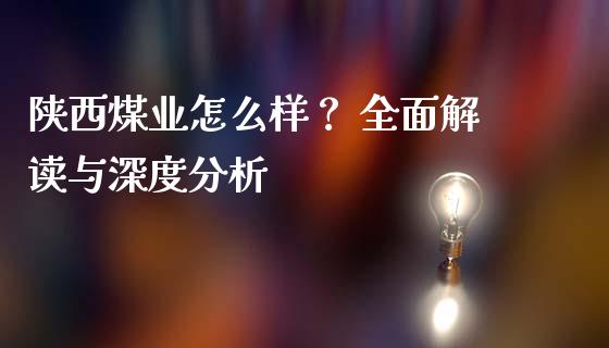 陕西煤业怎么样？ 全面解读与深度分析_https://cj001.lansai.wang_理财问答_第1张