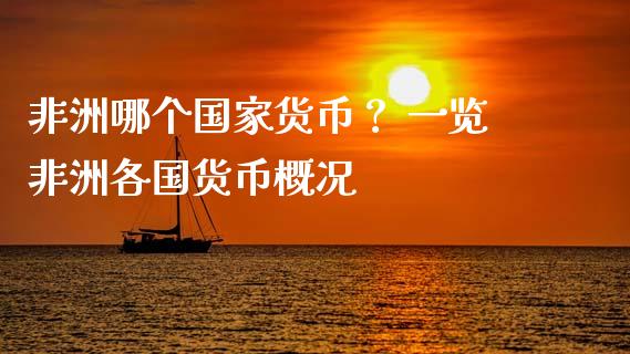 非洲哪个国家货币？ 一览非洲各国货币概况_https://cj001.lansai.wang_保险问答_第1张