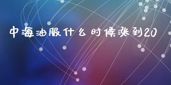 中海油服什么时候涨到20_https://cj001.lansai.wang_股市问答_第1张