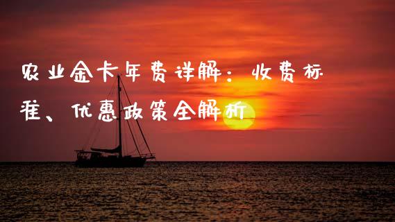 农业金卡年费详解：收费标准、优惠政策全解析_https://cj001.lansai.wang_理财问答_第1张