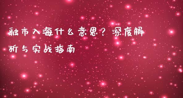 融市入海什么意思？深度解析与实战指南_https://cj001.lansai.wang_财经百问_第1张