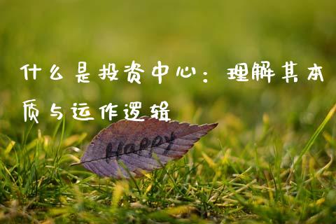 什么是投资中心：理解其本质与运作逻辑_https://cj001.lansai.wang_股市问答_第1张