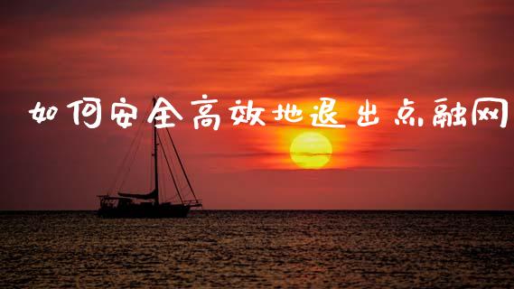 如何安全高效地退出点融网_https://cj001.lansai.wang_股市问答_第1张