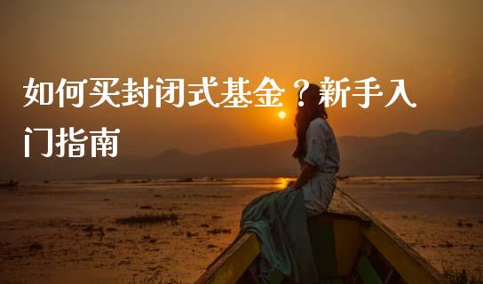 如何买封闭式基金？新手入门指南_https://cj001.lansai.wang_保险问答_第1张