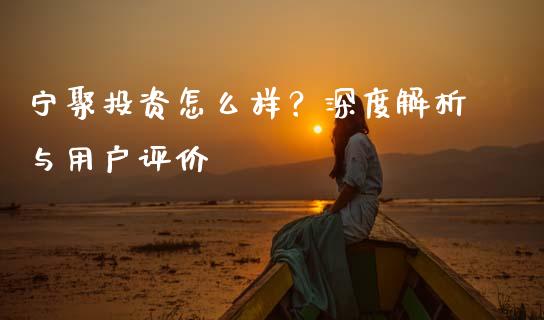 宁聚投资怎么样？深度解析与用户评价_https://cj001.lansai.wang_财经百问_第1张