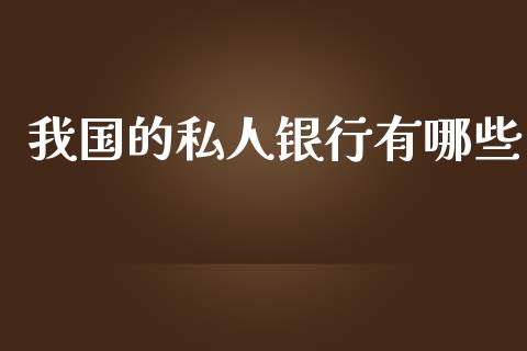 我国的私人银行有哪些_https://cj001.lansai.wang_理财问答_第1张