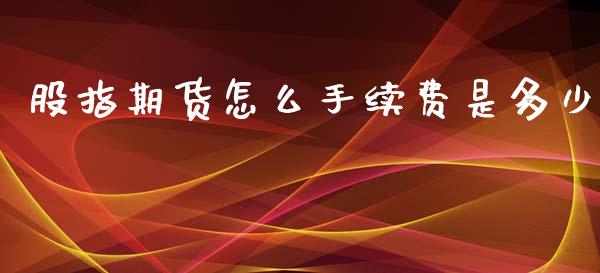股指期货怎么手续费是多少_https://cj001.lansai.wang_期货问答_第1张