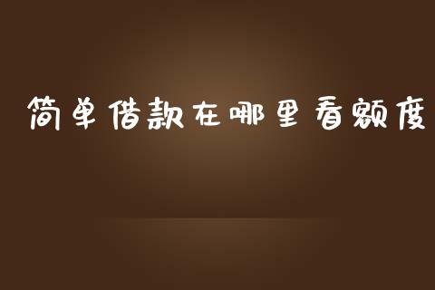 简单借款在哪里看额度_https://cj001.lansai.wang_理财问答_第1张