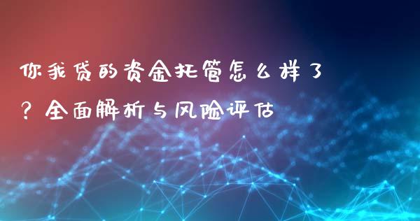 你我贷的资金托管怎么样了？全面解析与风险评估_https://cj001.lansai.wang_财经百问_第1张