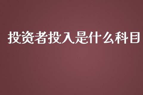 投资者投入是什么科目_https://cj001.lansai.wang_会计问答_第1张