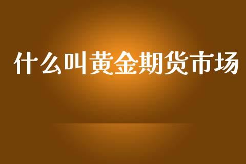 什么叫黄金期货市场_https://cj001.lansai.wang_期货问答_第1张