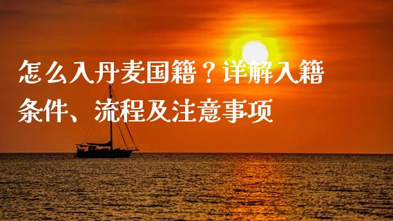 怎么入丹麦国籍？详解入籍条件、流程及注意事项_https://cj001.lansai.wang_财经百问_第1张