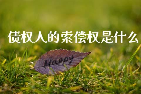 债权人的索偿权是什么_https://cj001.lansai.wang_会计问答_第1张