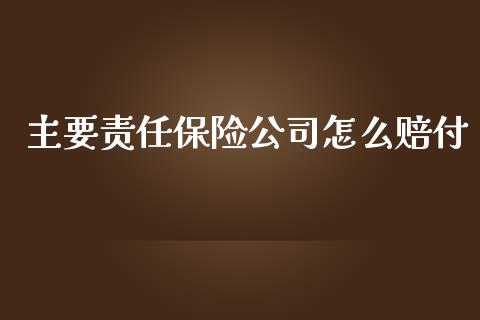 主要责任保险公司怎么赔付_https://cj001.lansai.wang_保险问答_第1张