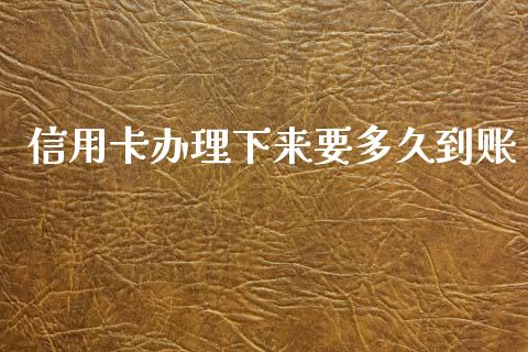 信用卡办理下来要多久到账_https://cj001.lansai.wang_理财问答_第1张