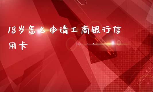 18岁怎么申请工商银行信用卡_https://cj001.lansai.wang_金融问答_第1张