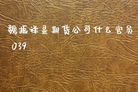 魏振祥是期货公司什么官员 039_https://cj001.lansai.wang_期货问答_第1张