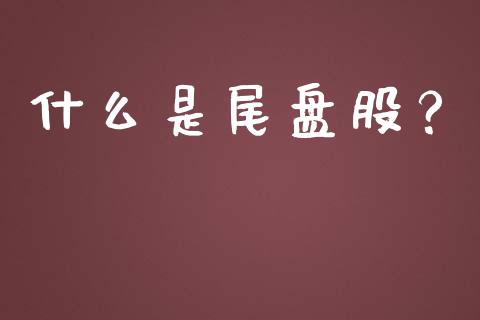 什么是尾盘股？_https://cj001.lansai.wang_保险问答_第1张