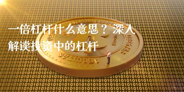 一倍杠杆什么意思？ 深入解读投资中的杠杆_https://cj001.lansai.wang_股市问答_第1张