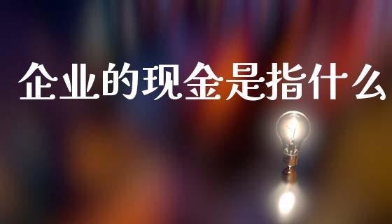 企业的现金是指什么_https://cj001.lansai.wang_会计问答_第1张