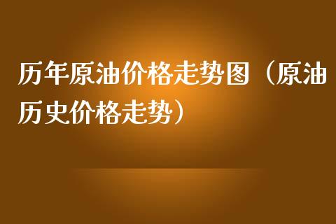 历年原油价格走势图（原油历史价格走势）_https://cj001.lansai.wang_会计问答_第1张