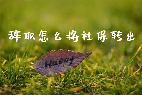 辞职怎么将社保转出_https://cj001.lansai.wang_保险问答_第1张