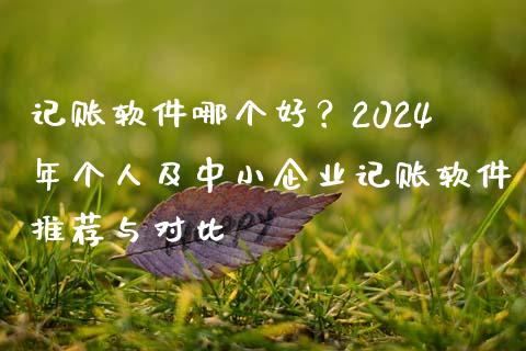 记账软件哪个好？2024年个人及中小企业记账软件推荐与对比_https://cj001.lansai.wang_会计问答_第1张